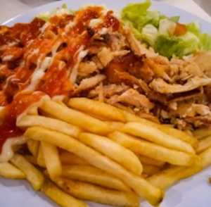 Chicken Shawarma and Chips